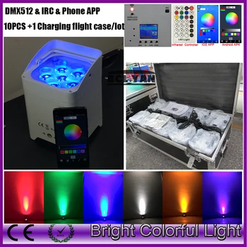 Newest 6*18w RGBWAUV 6 IN 1 led battery wireless Wifi smart freedom par uplighting remote for wedding party dj 10 pcs /case
Newest 6*18w RGBWAUV 6 IN 1 led battery wireless Wifi smart freedom par uplighting remote for wedding party dj 10 pcs /case