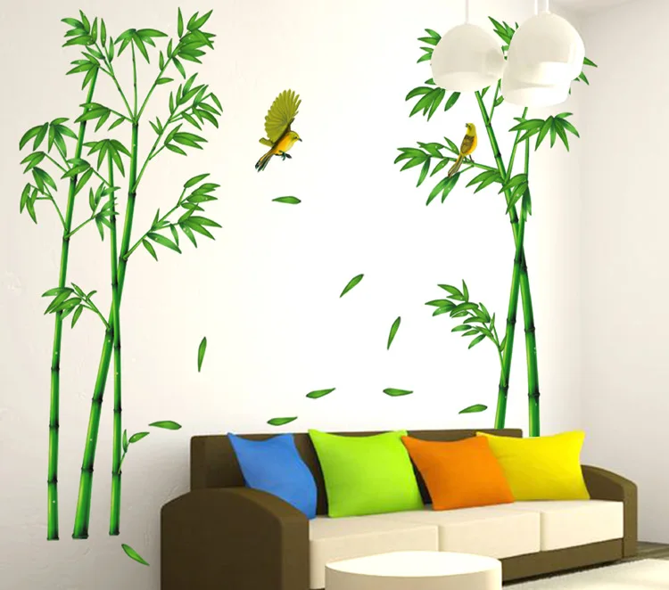 Wholesale Large Bamboo Jungle Bird Wall Stickers Tree Life Decal Green Leaves Mural for Living Room TV Wall Study Sticker Poster
Wholesale Large Bamboo Jungle Bird Wall Stickers Tree Life Decal Green Leaves Mural for Living Room TV Wall Study Sticker Poster