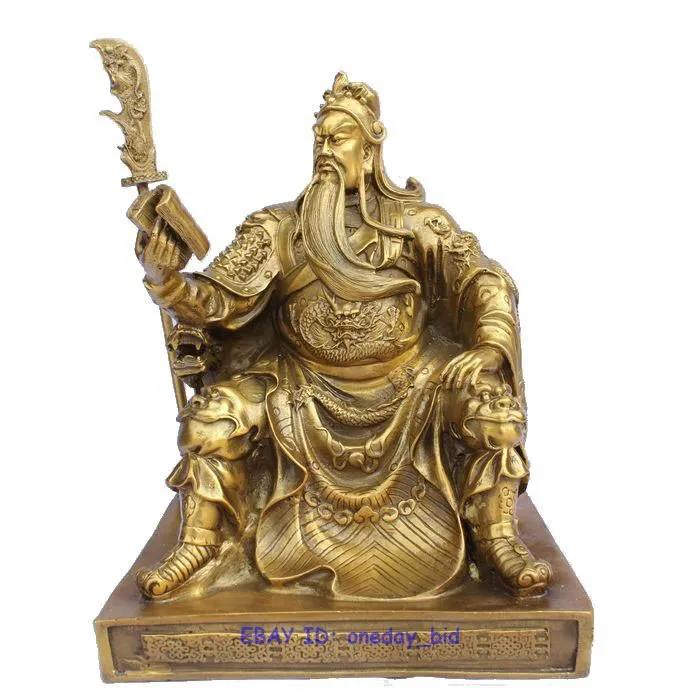 Chinese bronze brass Dragon Guan Gong/ Yu Reading book Statue 10"H Gold Color vases sculpture, Garden Decoration Brass Bronze 6.
Chinese bronze brass Dragon Guan Gong/ Yu Reading book Statue 10"H Gold Color vases sculpture, Garden Decoration Brass Bronze 6.