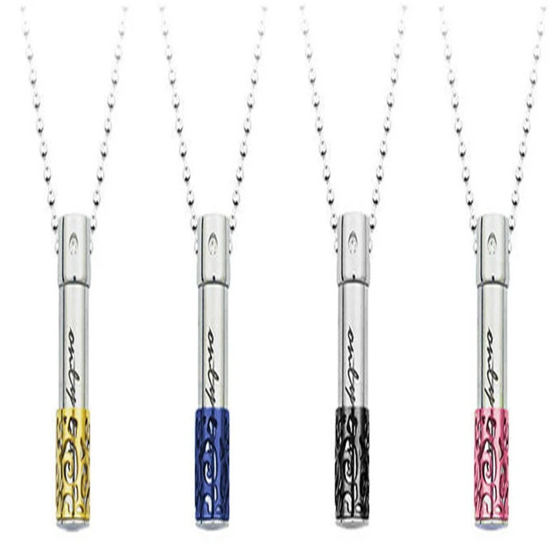 Charm Full 316 Titanium StainleSteel 5 Colors Only Love Font Flacon Perfume Bottle Pendant Necklace 2mm Chain For Lovers Jewelry
Charm Full 316 Titanium StainleSteel 5 Colors Only Love Font Flacon Perfume Bottle Pendant Necklace 2mm Chain For Lovers Jewelry