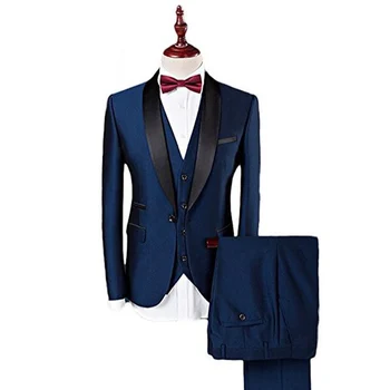 Navy Blue Formal Wedding Groomsmen Tuxedos 2018 Three Piece Shawl Lapel Custom Made Business Men Suits (Jacket + Pants + Vest )
Navy Blue Formal Wedding Groomsmen Tuxedos 2018 Three Piece Shawl Lapel Custom Made Business Men Suits (Jacket + Pants + Vest )