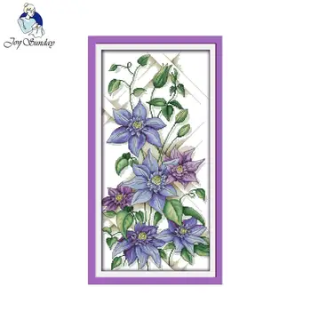 Joy Sunday floral style Purple blossoms cheap cross stitch patterns kits for needlepoint online stores
Joy Sunday floral style Purple blossoms cheap cross stitch patterns kits for needlepoint online stores