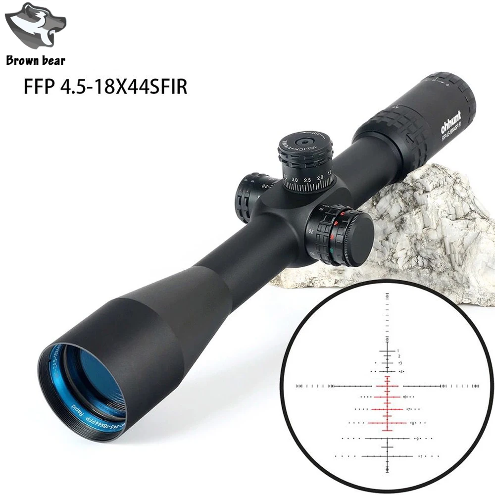 FFP 4.5-18X44 SFIR Side Parallax Glass Etched Reticle Lock Reset Scope First Focal Plane Optical Riflescopes Hunting scope
FFP 4.5-18X44 SFIR Side Parallax Glass Etched Reticle Lock Reset Scope First Focal Plane Optical Riflescopes Hunting scope