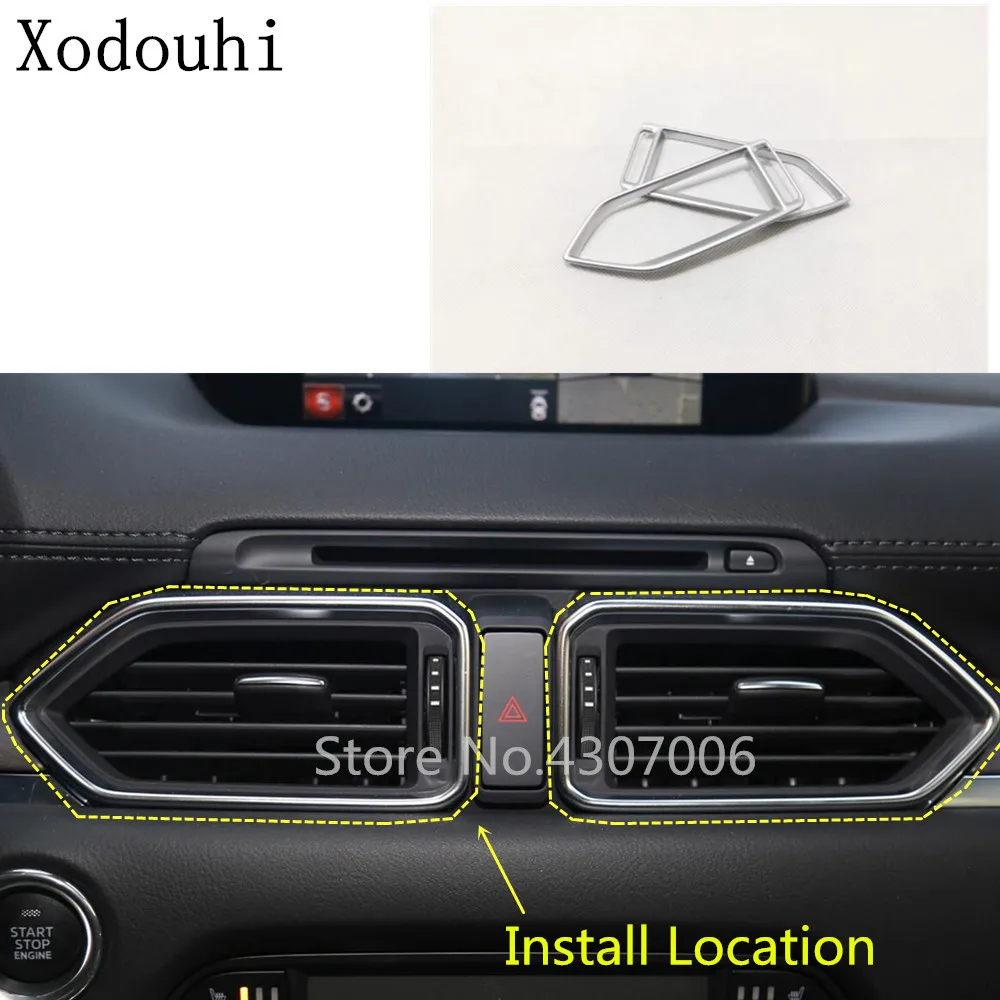 car ABS Matte Switch vent outlet Middle air condition panel Control trim frame 2pcs For Mazda CX8 CX-8 2017 2018 2019
car ABS Matte Switch vent outlet Middle air condition panel Control trim frame 2pcs For Mazda CX8 CX-8 2017 2018 2019