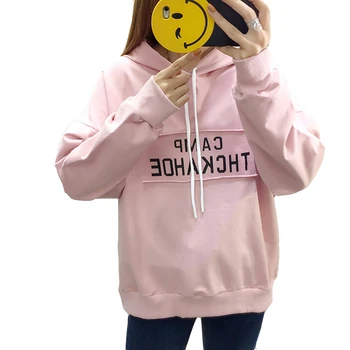 Harajuku Long Sleeve Casual Hoodies For Women Letter Print Big Size Loose Pullovers Sweatshirts Outerwear Spring Autumn 2018
Harajuku Long Sleeve Casual Hoodies For Women Letter Print Big Size Loose Pullovers Sweatshirts Outerwear Spring Autumn 2018