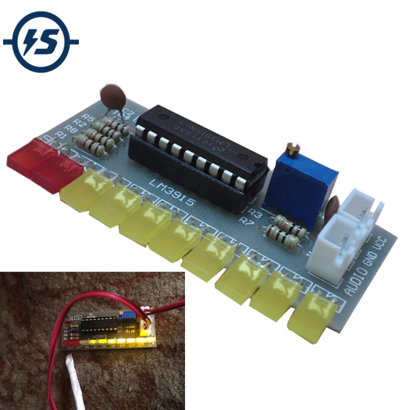 Sound Audio Spectrum Analyzer Level Indicator LM3915 DIY Kit 10 LED Kit Electoronics Soldering Set
Sound Audio Spectrum Analyzer Level Indicator LM3915 DIY Kit 10 LED Kit Electoronics Soldering Set
