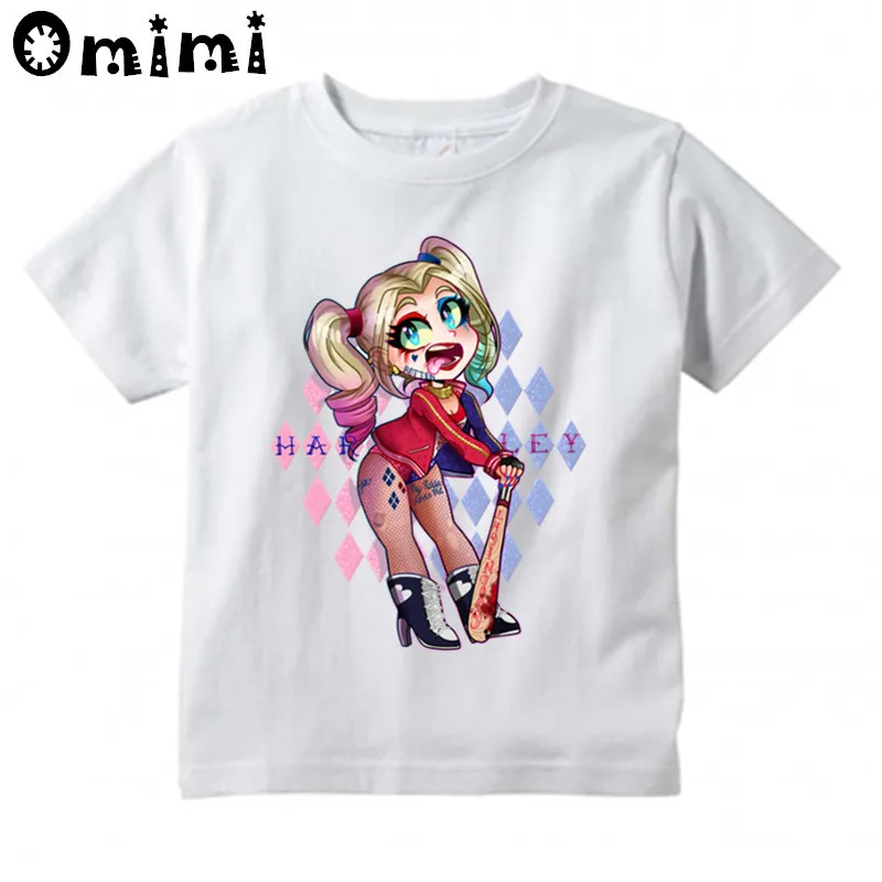 Cool Suicide Squad Character Harley Quinn&Joker Design T-shirts For Children Boys/Girls Summer Tops White T shirts Kids Clothing
Cool Suicide Squad Character Harley Quinn&Joker Design T-shirts For Children Boys/Girls Summer Tops White T shirts Kids Clothing