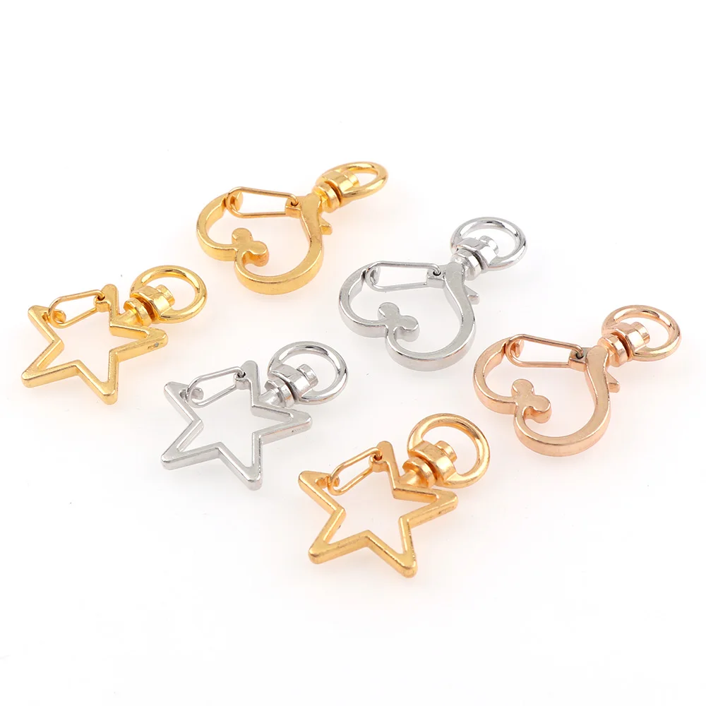 5pc Star Gold White K KC Gold Heart Keychain Bag Charm Key Ring Star Heart Key Hook For DIY Keychains Jewelry Accessories
5pc Star Gold White K KC Gold Heart Keychain Bag Charm Key Ring Star Heart Key Hook For DIY Keychains Jewelry Accessories