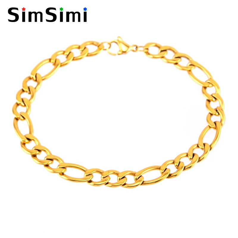 Simsimi Stainless steel Men's Bracelets Figaro Chain lobster clasps 6/6.6/7.5mm thick bracelet bangle pulseira masculina Jewelry
Simsimi Stainless steel Men's Bracelets Figaro Chain lobster clasps 6/6.6/7.5mm thick bracelet bangle pulseira masculina Jewelry