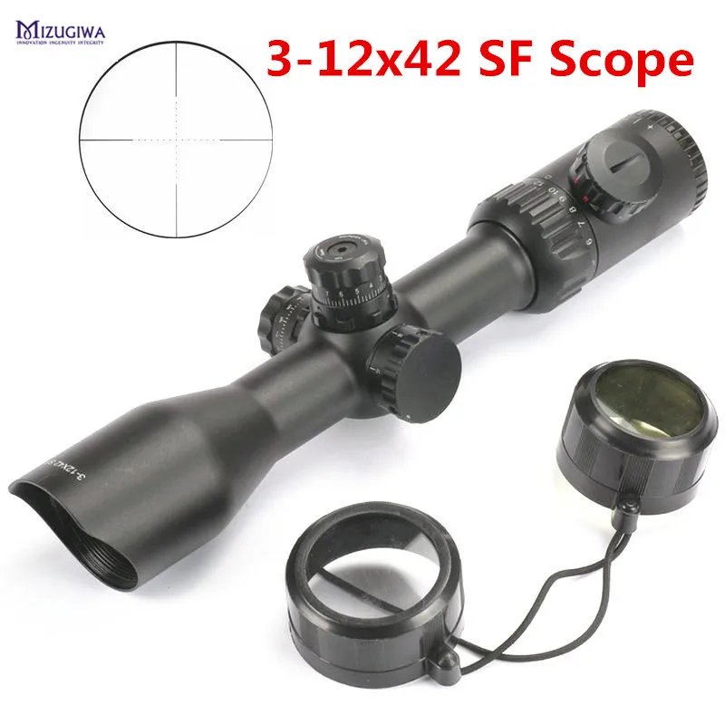 MIZUGIWA Mil-Dot Reticle Red Green illumination 3-12x42 SF Magnification Tactical Rifle Scope Adjustable Objective Lens Airsoft
MIZUGIWA Mil-Dot Reticle Red Green illumination 3-12x42 SF Magnification Tactical Rifle Scope Adjustable Objective Lens Airsoft
