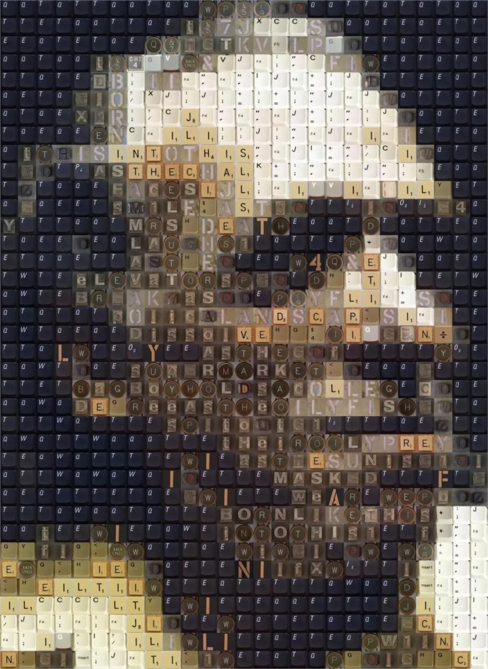 Real Men Face Portrait Mosaic Charles Bukowski Writers Old People Keyboards Text Canvas painting pictures HD Print fabric poster
Real Men Face Portrait Mosaic Charles Bukowski Writers Old People Keyboards Text Canvas painting pictures HD Print fabric poster