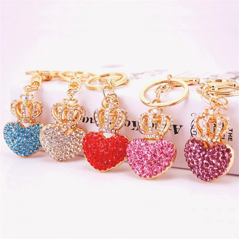 Creative Crown Heart Keychains Crystal Rhinestone Key Chain Fashion Keyrings Car Key Ring Pendant Wedding Party Gifts Wholesale
Creative Crown Heart Keychains Crystal Rhinestone Key Chain Fashion Keyrings Car Key Ring Pendant Wedding Party Gifts Wholesale