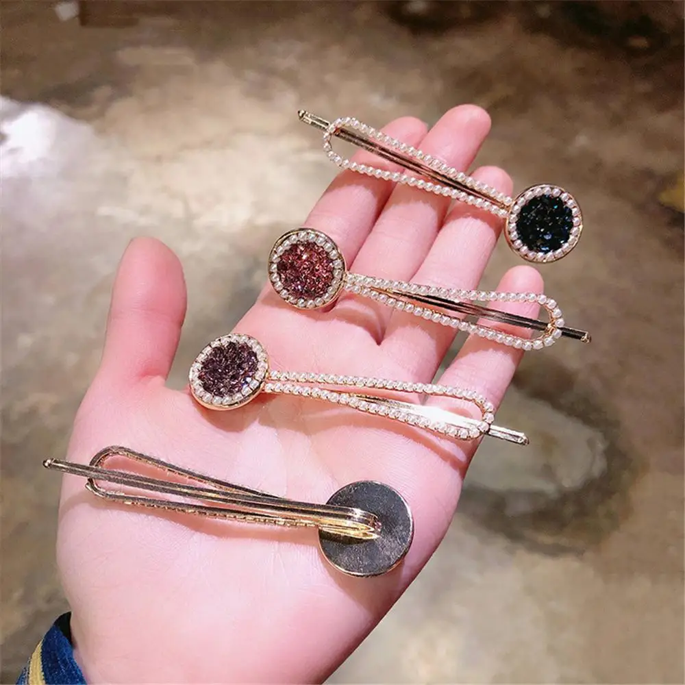 Fashion Korea Geometric Hair Accessories Shiny Rhinestone Hairpins Round Pearl Hair Clip Women Headwear
Fashion Korea Geometric Hair Accessories Shiny Rhinestone Hairpins Round Pearl Hair Clip Women Headwear