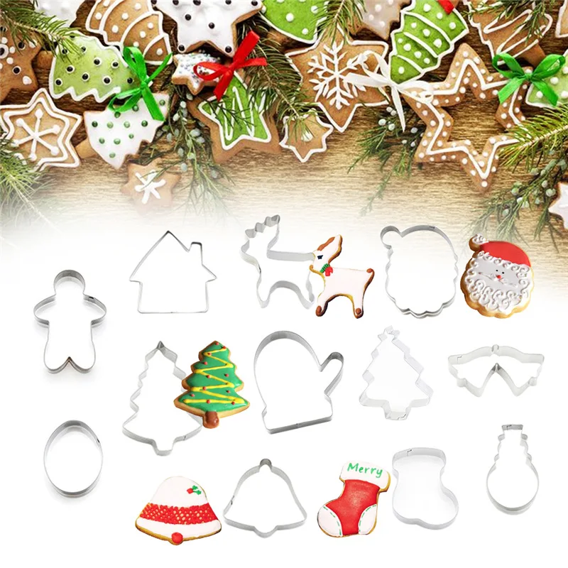 New Bakeware Handmade Pastry Mold Christmas Cookies Cutter Biscuit Mould Set Sugar Arts Fondant Cake Dessert Decoration Tools
New Bakeware Handmade Pastry Mold Christmas Cookies Cutter Biscuit Mould Set Sugar Arts Fondant Cake Dessert Decoration Tools