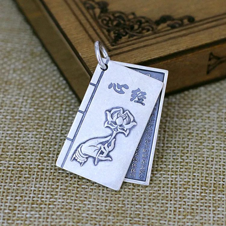 S925 silver jewelry folk style Unisex foguangpuzhao Heart Pendant Book Free Shipping
S925 silver jewelry folk style Unisex foguangpuzhao Heart Pendant Book Free Shipping