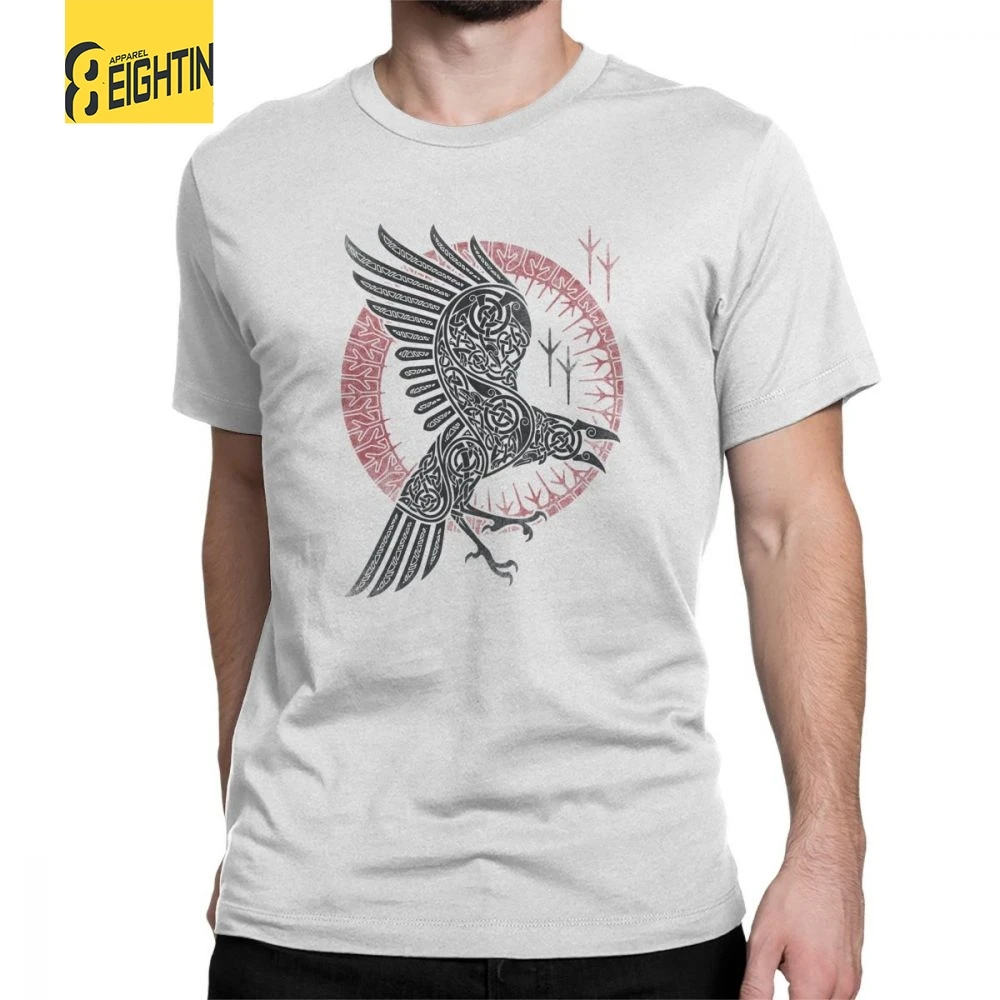 Man Viking T Shirt Ragnar's Raven Valhalla T-Shirts Hipster Crewneck Short Sleeved Tops Pure Cotton Tees Big Size
Man Viking T Shirt Ragnar's Raven Valhalla T-Shirts Hipster Crewneck Short Sleeved Tops Pure Cotton Tees Big Size