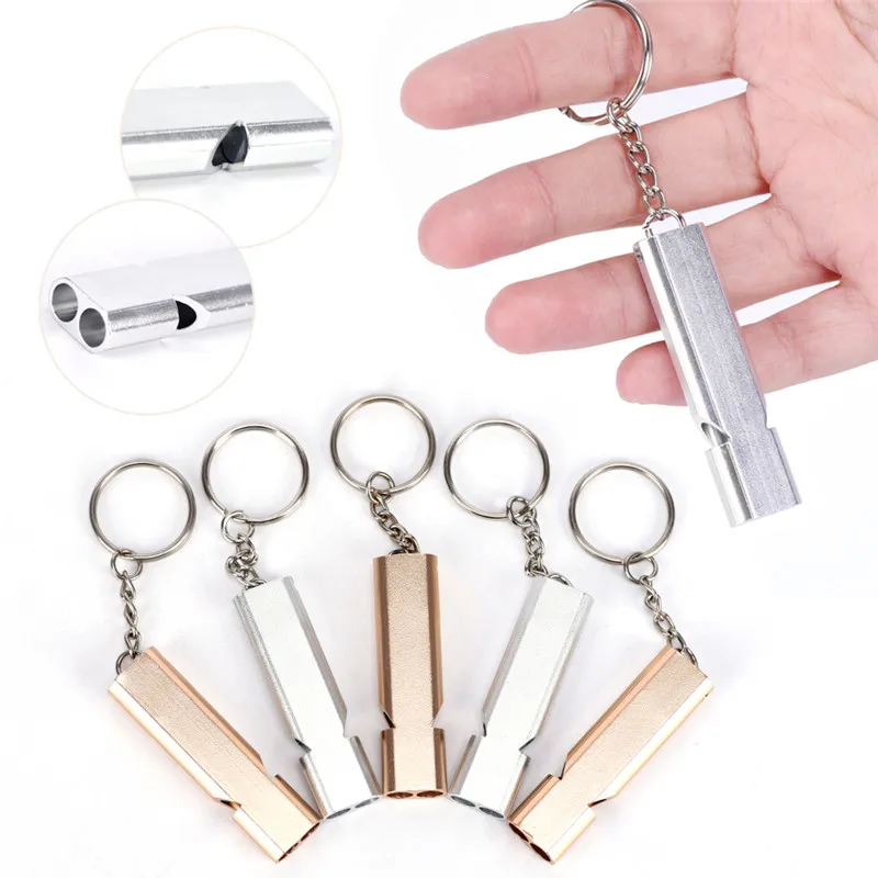 Aluminum Alloy Double-frequency Whistle Keychain Emergency Survival Keychain Bag Holder Accessory Tool
Aluminum Alloy Double-frequency Whistle Keychain Emergency Survival Keychain Bag Holder Accessory Tool