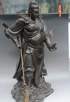 26" China Famous Dynasty Warrior Bronze Guan gong Guan yu Gong Hold sword Statue creative decorations
26" China Famous Dynasty Warrior Bronze Guan gong Guan yu Gong Hold sword Statue creative decorations