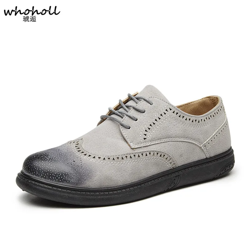 

Men casual wingtip shoes brand suede genuine leather big size formal derby oxfords flat shoes tan brogues shoes zapatos hombre