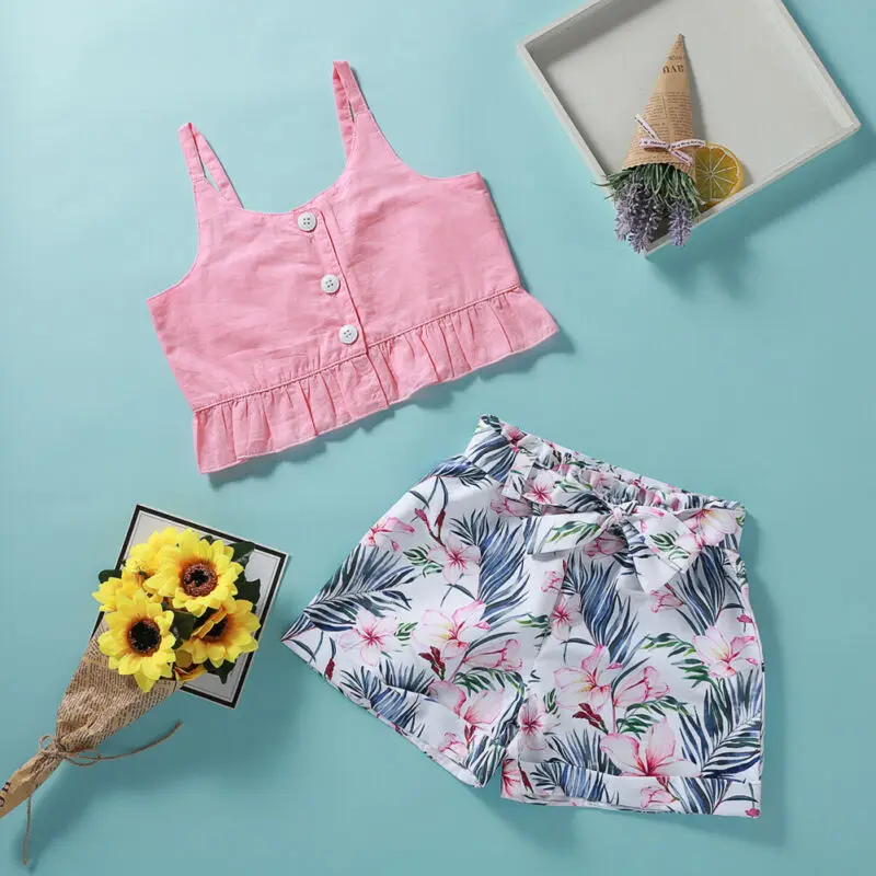 AU Infant Baby Girl 2Y-7Y Clothes Sleeveless Vest Tops+Flower Shorts Pants Outfit Set
AU Infant Baby Girl 2Y-7Y Clothes Sleeveless Vest Tops+Flower Shorts Pants Outfit Set