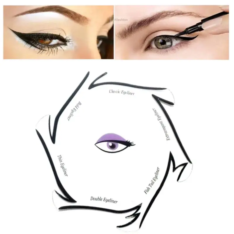 6 In 1 Eyeliner Drawing Template Cards Fashion Cosmetic Tool Kits Smokey Cat Eyes Makeup Accessory Beginner Use
6 In 1 Eyeliner Drawing Template Cards Fashion Cosmetic Tool Kits Smokey Cat Eyes Makeup Accessory Beginner Use