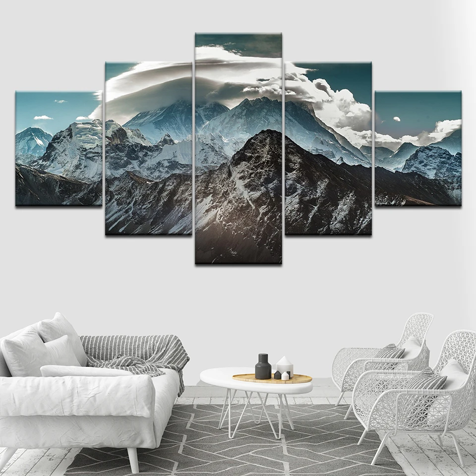 Canvas Painting Living Room Home Decor 5 Pieces White Clouds And Snow Mountains Pictures HD Prints Poster Modular Wall Art Frame
Canvas Painting Living Room Home Decor 5 Pieces White Clouds And Snow Mountains Pictures HD Prints Poster Modular Wall Art Frame