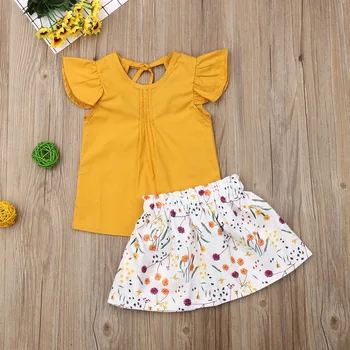 Pudcoco Summer Toddler Baby Girl Clothes FLy Sleeve Solid Color Tops Flower Print Mini Skirt 2Pcs Outfits Clothes Summer
Pudcoco Summer Toddler Baby Girl Clothes FLy Sleeve Solid Color Tops Flower Print Mini Skirt 2Pcs Outfits Clothes Summer