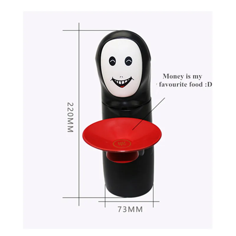 Unique Spirited Away Piggy Bank Kaonashi No-Face 22cm Figures Toy Smart Anime Piggy Bank Powered by 2 AA battery cool Gift Toy 7