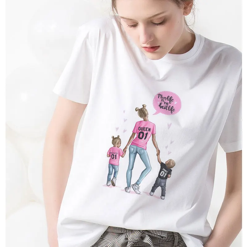 Summer Shirt Super Mom Mother's Day Gift Graphic Cute Streetwear Female Tee O-Neck Plus Size Funny Women Clothes White T-shirt
Summer Shirt Super Mom Mother's Day Gift Graphic Cute Streetwear Female Tee O-Neck Plus Size Funny Women Clothes White T-shirt