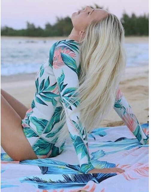 Women Long Sleeve Swimsuit Professional Sporty Rash Guard Swimwear Full Body Bathing Suit Bodysuit Sporty Surfing 2019
Women Long Sleeve Swimsuit Professional Sporty Rash Guard Swimwear Full Body Bathing Suit Bodysuit Sporty Surfing 2019
