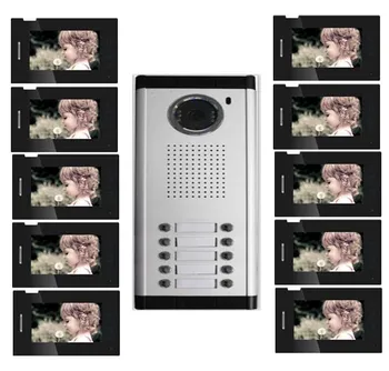 New Intercom System + 10 monitors 7" TFT Touch key monitor ,can take photos multi-languages menu video door phone
New Intercom System + 10 monitors 7" TFT Touch key monitor ,can take photos multi-languages menu video door phone