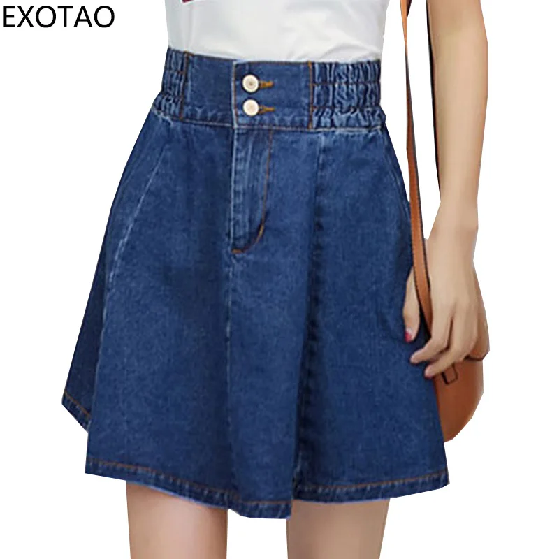 EXOTAO High Waist Mini Saias Plus Size Denim Skirts Women 2017 Summer Streetwear Faldas A-line Loose Jupe New Personality Skirt
EXOTAO High Waist Mini Saias Plus Size Denim Skirts Women 2017 Summer Streetwear Faldas A-line Loose Jupe New Personality Skirt