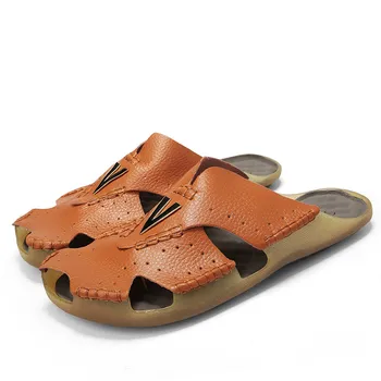 2019 Summer Men Genuine Leather Sandals New Style Slippers Male Beach Casual Sandals Slippers Dual-use Sandals Plus Size 39-48
2019 Summer Men Genuine Leather Sandals New Style Slippers Male Beach Casual Sandals Slippers Dual-use Sandals Plus Size 39-48