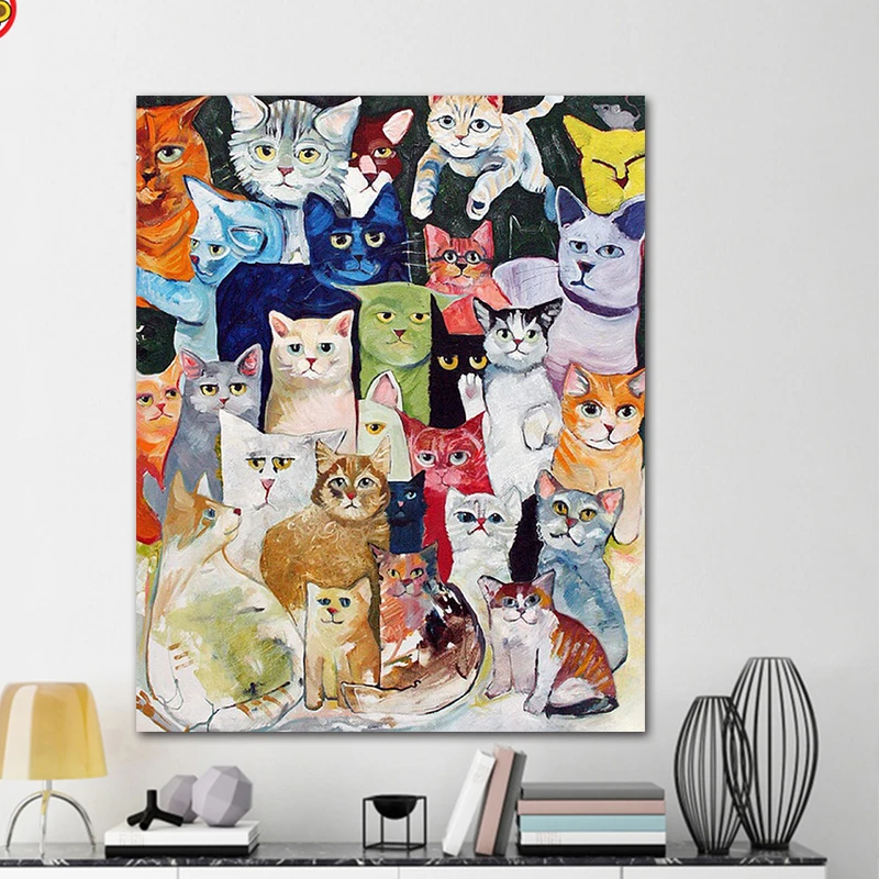 DIY colorings pictures by numbers with colorsA lot of cat picture drawing painting by numbers framed Home
DIY colorings pictures by numbers with colorsA lot of cat picture drawing painting by numbers framed Home