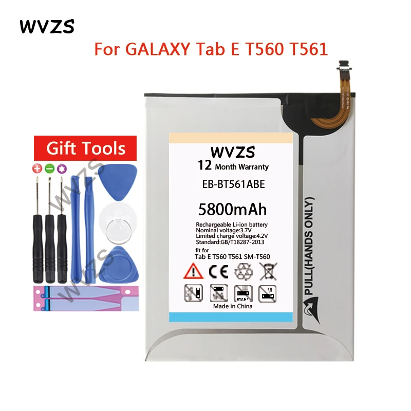 Wvzs 5800 mAh Батарея EB-BT561ABE для Samsung Galaxy Tab E T560 T561 SM-T560 | Мобильные телефоны и аксессуары