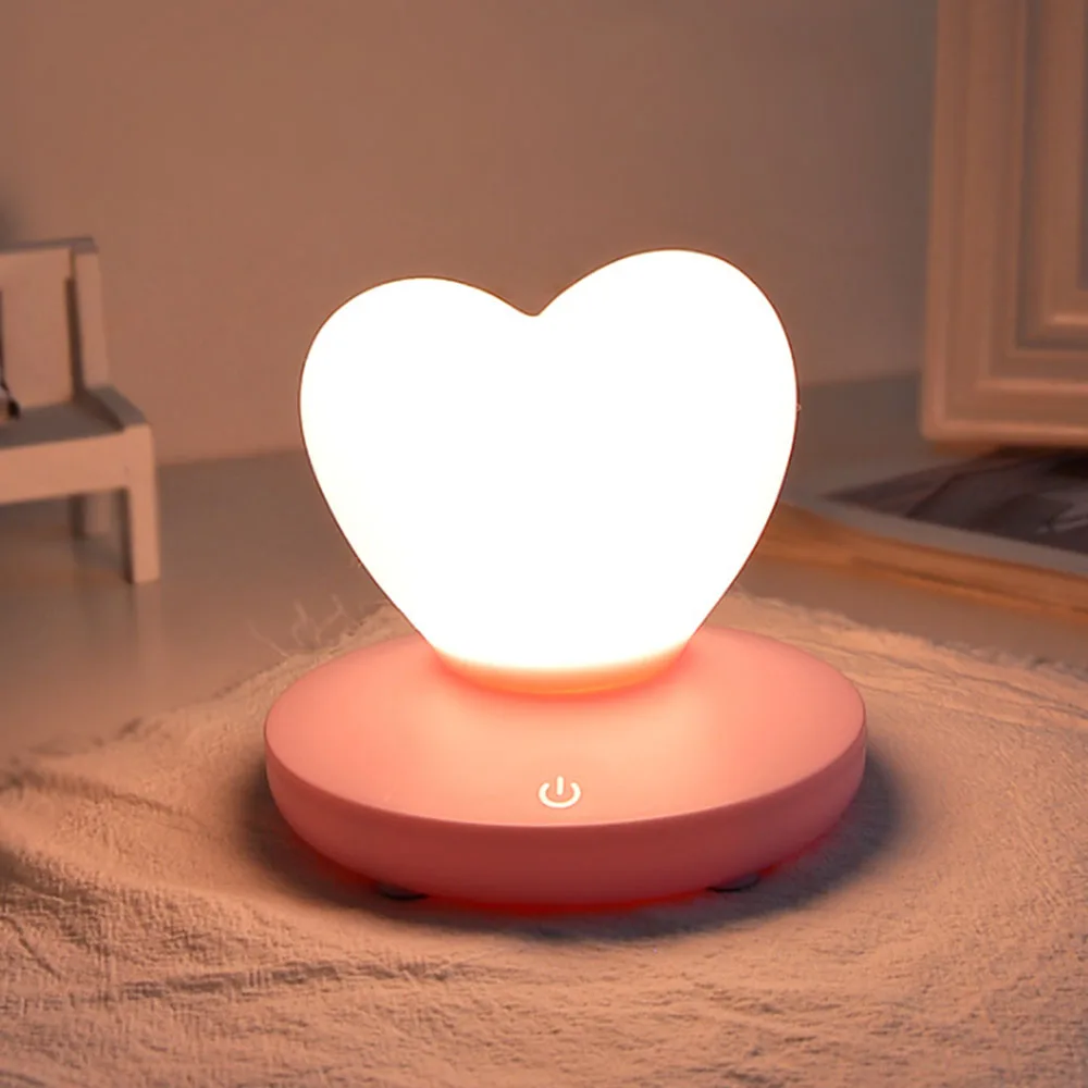Children Baby Bedroom Night Lamp Cute Heart Silicone LED Night Light Rechargeable Touch Sensor LED Bedside Light for Kids Gift #
Children Baby Bedroom Night Lamp Cute Heart Silicone LED Night Light Rechargeable Touch Sensor LED Bedside Light for Kids Gift #