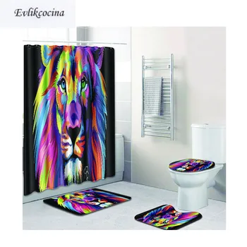 Free Shipping 4pcs Colored Lion Banyo Bathroom Carpet Toilet Bath Mats Set Tapis Salle De Bain Alfombra Bano Tapete Banheiro
Free Shipping 4pcs Colored Lion Banyo Bathroom Carpet Toilet Bath Mats Set Tapis Salle De Bain Alfombra Bano Tapete Banheiro