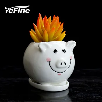 YeFine Cute Animal Pig Ceramic Flower Pots Cartoon Green Plant Flowerpot Simple Fashion White Porcelain Nursery Pots Home Decor
YeFine Cute Animal Pig Ceramic Flower Pots Cartoon Green Plant Flowerpot Simple Fashion White Porcelain Nursery Pots Home Decor