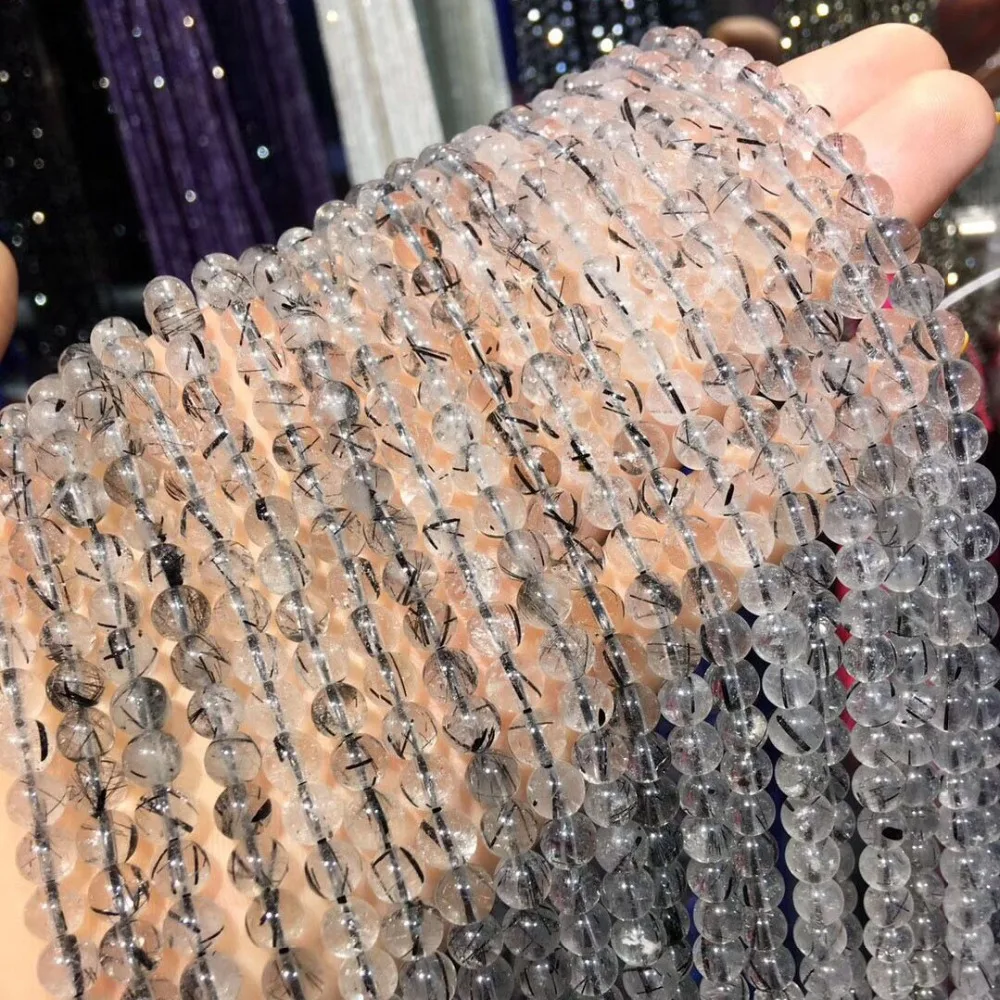 Natural Stone Beads Black hair crystal 5/6/ Fashion Jewelry Loose Beads for Jewelry Making Necklace DIY Bracelet
Natural Stone Beads Black hair crystal 5/6/ Fashion Jewelry Loose Beads for Jewelry Making Necklace DIY Bracelet