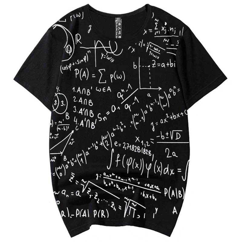 Plus Size 7XL 6XL 8XL 9XL Printed mathematical formula T-shirt Large Size Men's Trend Oversize Code T-shirt O-Neck Casual Tee
Plus Size 7XL 6XL 8XL 9XL Printed mathematical formula T-shirt Large Size Men's Trend Oversize Code T-shirt O-Neck Casual Tee