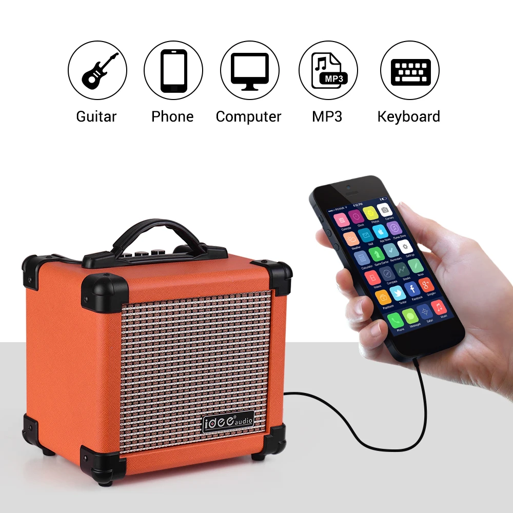 Guitar Accessories 10 Watt Portable Desktop Electric Guitar Speaker Amplifier with Two Adjustable Channels Combo Amp US Plug
Guitar Accessories 10 Watt Portable Desktop Electric Guitar Speaker Amplifier with Two Adjustable Channels Combo Amp US Plug