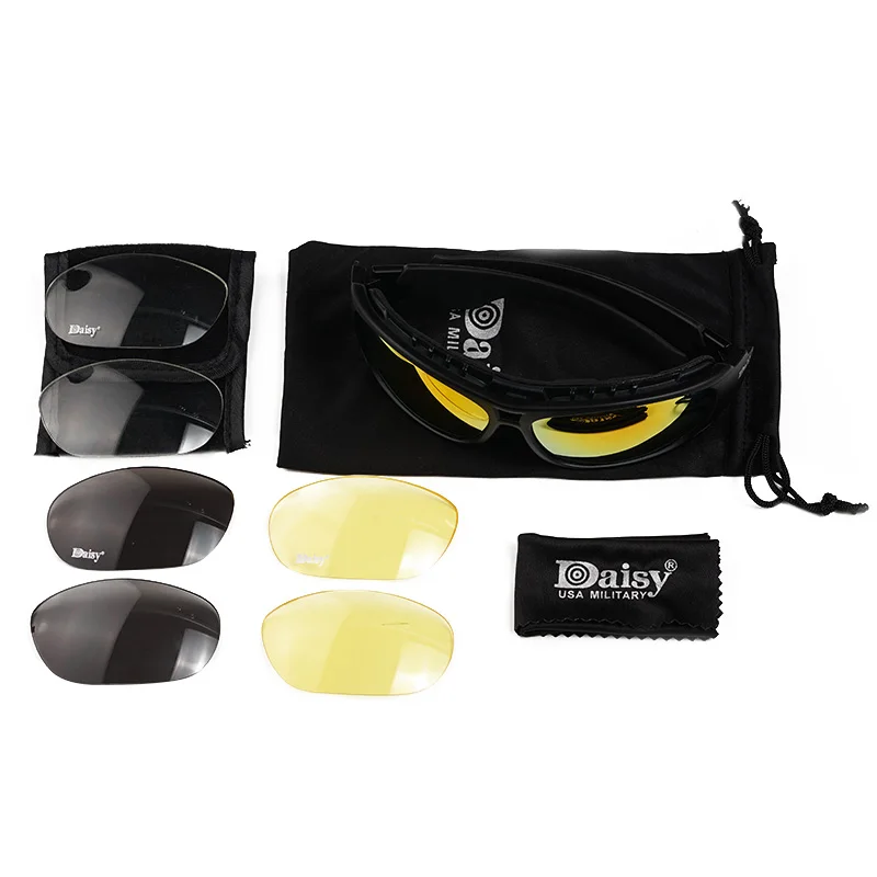 Daisy C6 Polarized Glasses CS Army Tactical Motorcycle Hunting Shooting Airsoft Bullet-proof Military Goggles with 4 Lens Kit
Daisy C6 Polarized Glasses CS Army Tactical Motorcycle Hunting Shooting Airsoft Bullet-proof Military Goggles with 4 Lens Kit