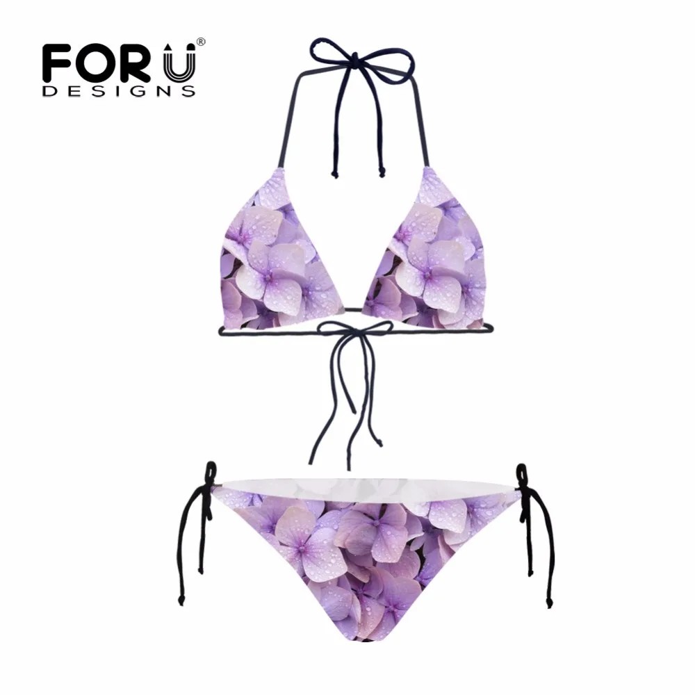 FORUDESIGNS Beautiful Sexy Lilac Floral Print Bikinis Summer Beach Flower Design Printing Strangle Two Piece Bandage Bikini Sets
FORUDESIGNS Beautiful Sexy Lilac Floral Print Bikinis Summer Beach Flower Design Printing Strangle Two Piece Bandage Bikini Sets