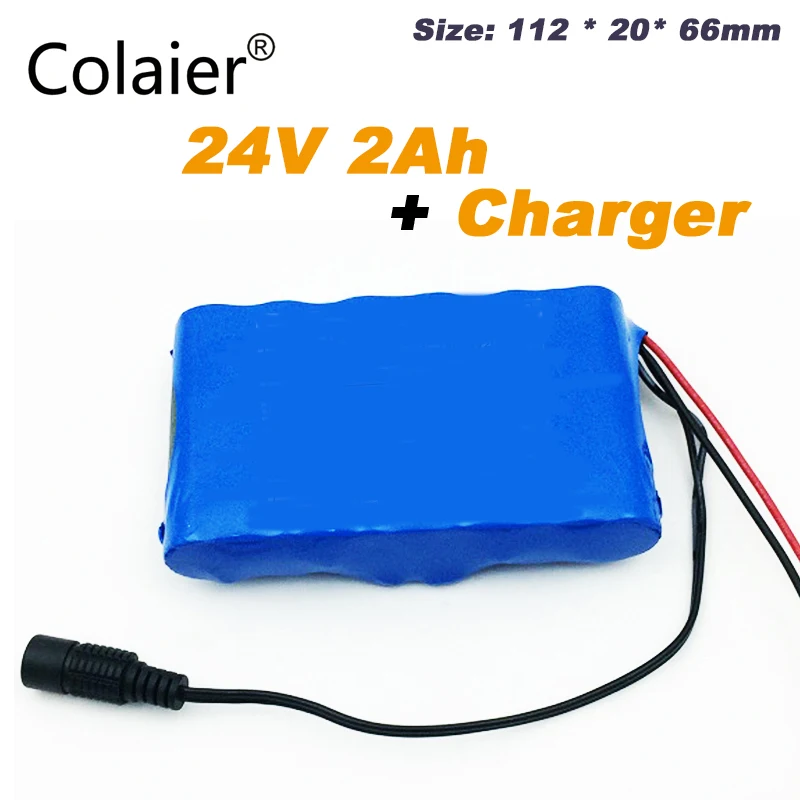 Colaier 24V 2Ah 6S1P Battery Pack 25.2V 18650 Battery 2000mAh Rechargeable Battery For GPS Navigator/Golf Car/Electric Bike
Colaier 24V 2Ah 6S1P Battery Pack 25.2V 18650 Battery 2000mAh Rechargeable Battery For GPS Navigator/Golf Car/Electric Bike