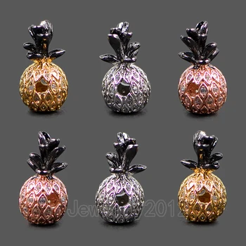 5Pcs/Lot Pineapple Clear Zircon Micro Pave Gem stones Bracelet Connector Charm Beads Top Wholesale 9x17mm
5Pcs/Lot Pineapple Clear Zircon Micro Pave Gem stones Bracelet Connector Charm Beads Top Wholesale 9x17mm