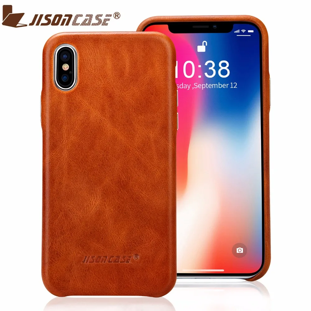 Jisoncase Cover for iPhone X Genuine Leather Case Luxury Fitted Case for iPhone XS 5.8 inch Slim Design Buy One Get One Free 
Jisoncase Cover for iPhone X Genuine Leather Case Luxury Fitted Case for iPhone XS 5.8 inch Slim Design Buy One Get One Free