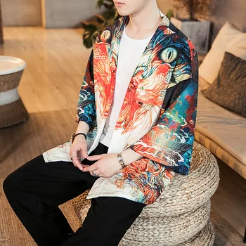 2020 chinese style good luck gold print kimono jackets casual mens harajuku streetwear coat gown
2020 chinese style good luck gold print kimono jackets casual mens harajuku streetwear coat gown