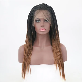 JOY&BEAUTY 28 inchs Black Brown Synthetic Braided Lace Front Wigs Heat Resistant Fiber Premium Braid Hair Wigs For Women 2 Style
JOY&BEAUTY 28 inchs Black Brown Synthetic Braided Lace Front Wigs Heat Resistant Fiber Premium Braid Hair Wigs For Women 2 Style