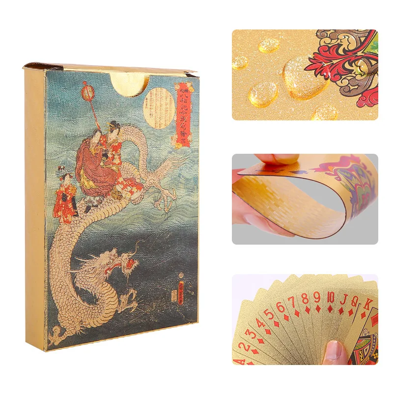 Game Golden Playing Cards Deck Of Gold Foil Pokers Set Magic Cards 24K Gold Plastic Foil Pokers Durable Waterproof Cheap Cards
Game Golden Playing Cards Deck Of Gold Foil Pokers Set Magic Cards 24K Gold Plastic Foil Pokers Durable Waterproof Cheap Cards