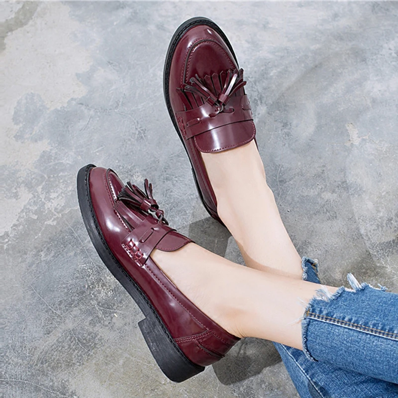 HZXINLIVE Spring Autumn Womens Tassels Loafers Soft Leather Slip on Women Flats Work Shoes Women Fringe Oxford Shoes for Women
HZXINLIVE Spring Autumn Womens Tassels Loafers Soft Leather Slip on Women Flats Work Shoes Women Fringe Oxford Shoes for Women